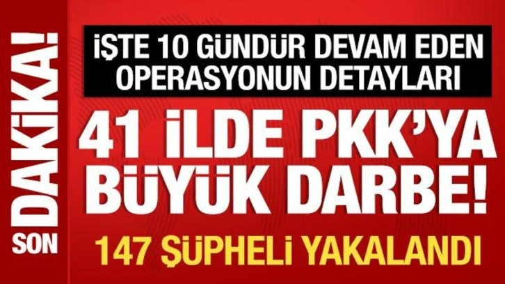 41 ilde PKK operasyonu: 146 şüpheli yakalandı