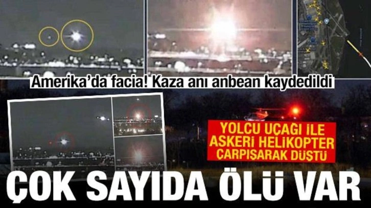 ABD'de yolcu uçağıyla askeri helikopter çarpışarak düştü! Çok sayıda ölü var