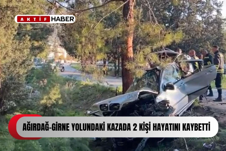 Ağırdağ-Girne yolundaki kazada 2 kişi hayatını kaybetti...