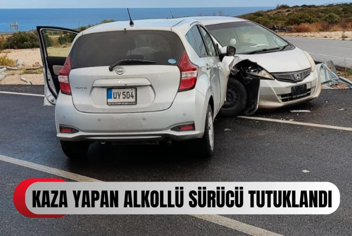 Alkollü sürücü virajı alamadı, yolun sağına geçip karşıdan gelen araca çarptı