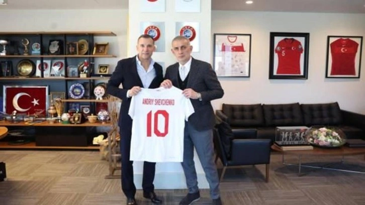 Andriy Shevchenko'dan TFF Başkanı Hacıosmanoğlu'na ziyaret