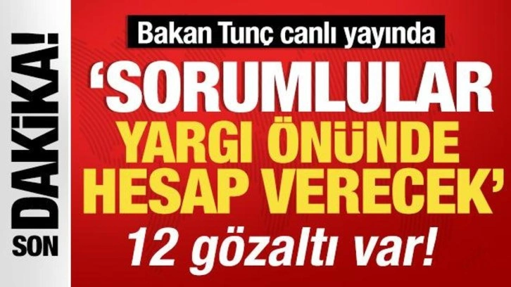 Bakan Tunç'tan Bolu'daki yangınla ilgili son dakika açıklamalar