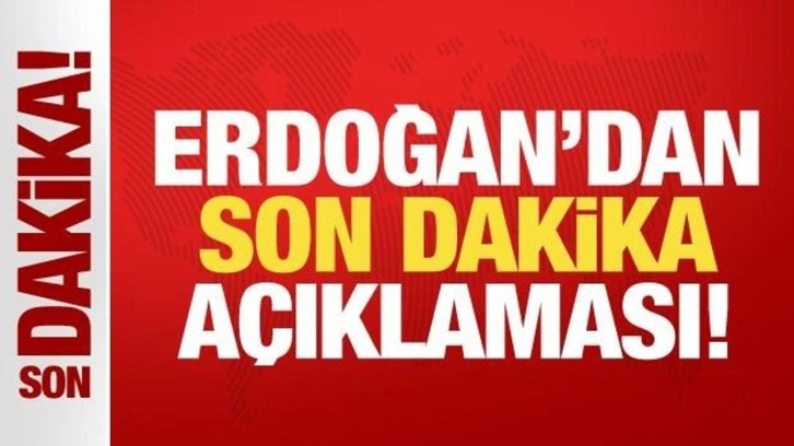 Cumhurbaşkanı Erdoğan açıklamalarda bulunuyor