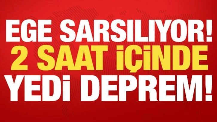 Ege Denizi'nde iki saatte yedi deprem! AFAD'dan açıklama