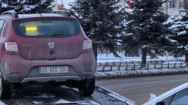 Erzurum'da korsan taşımacılık yapan sürücüye para cezası kesildi