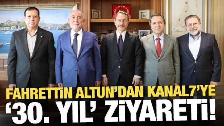 İletişim Başkanı Fahrettin Altun'dan Kanal7'ye 30. yıl ziyareti