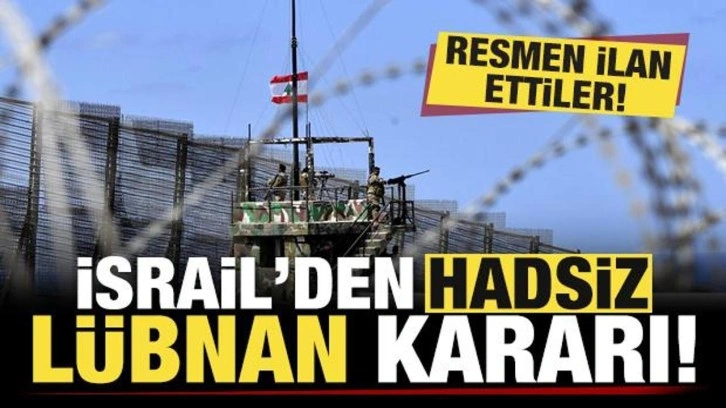 İsrail'den hadsiz Lübnan kararı! İki belde askeri bölge ilan edildi