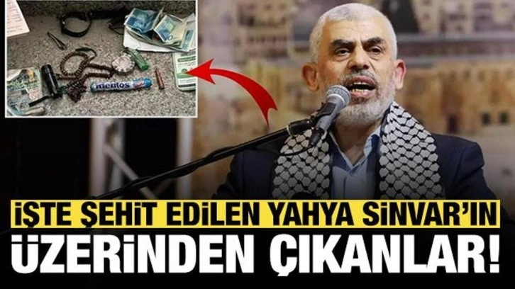 İsrail medyası Hamas lideri Yahya Sinvar'ın üzerinden çıkanları paylaştı