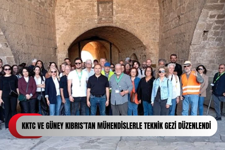  KKTC ve Güney Kıbrıs’tan mühendis ve mimar odaları Gazimağusa’da teknik gezi düzenledi