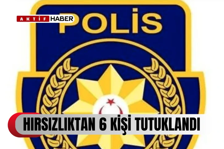 HIRSIZLIKTAN 6 KİŞİ TUTUKLANDI...