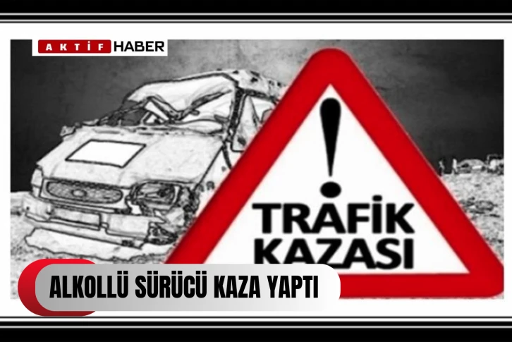 ALKOLLÜ SÜRÜCÜ KAZA YAPTI...