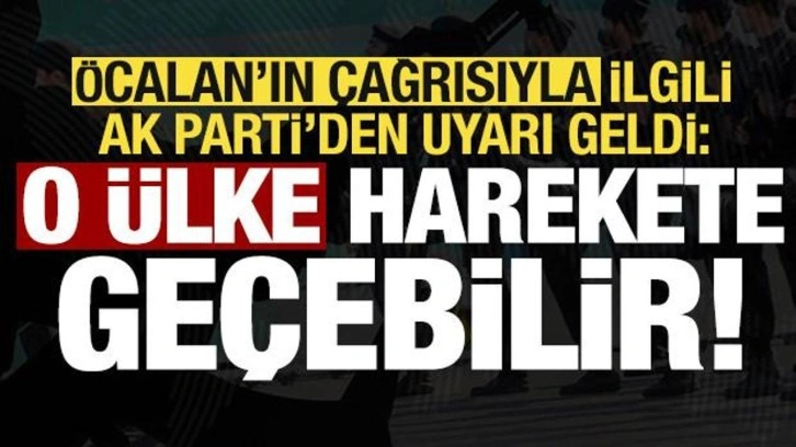 Öcalan'ın çağrısıyla ilgili Türkiye'den uyarı: O ülke harekete geçebilir!