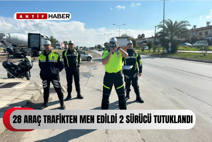  Polisin kontrol ettiği 2 bin 59 sürücüden 353’ü rapor edildi...