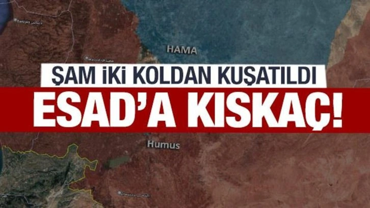 Son dakika: Şam iki koldan kuşatıldı! Esad kıskaca alınıyor...