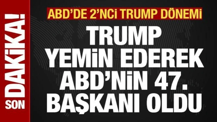 Son dakika: Ve beklenen an geldi! Donald Trump yemin ederek ABD'nin 47. Başkanı oldu