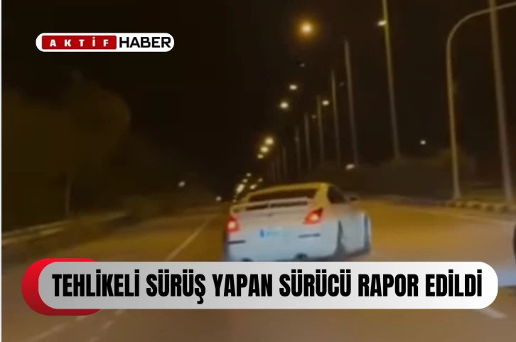  Tehlikeli sürüş yapan araç sürücüsü Girne Trafik Ekipleri tarafından rapor edildi