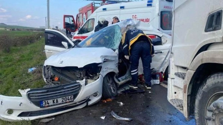 Tekirdağ'da korkunç kaza: 1 ölü 2 yaralı