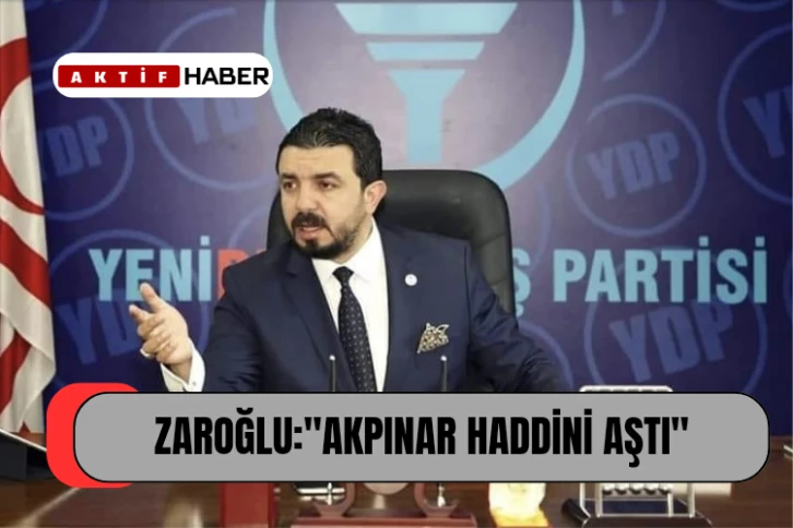 YDP Genel Başkan Yardımcısı Bertan Zaroğlu’ndan Sert Çıkış: “Akpınar Ahlaklı Siyaset Yapsın, Yapamayacaksa Kantin İşletsin!”