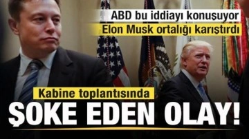 ABD'de kabine toplantısında şoke eden olay! Elon Musk ortalığı karıştırdı! Gündem oldu