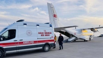 Ambulans uçak 6 aylık Delal bebeği Ankara'ya sevk etti