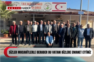  Arıklı, Türk Barış Kuvvetleri Gaziler Derneği Gazimağusa Şubesi’ni ziyaret etti