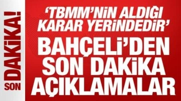 Bahçeli'den son dakika İsrail mesajı: TBMM'nin aldığı karar yerindedir!