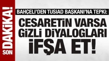 Bahçeli'den TÜSİAD Genel Başkanı'na tepki: Cesaretin varsa ifşa et!