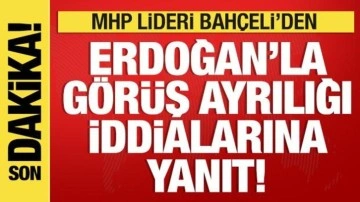 Bahçeli noktayı koydu! Erdoğan'la görüş ayrılığı iddialarına yanıt!