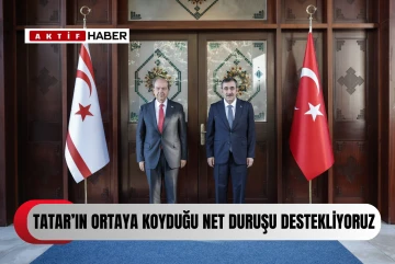 Biz anavatan ve garantör olarak Kıbrıs Türk'ü kardeşlerimizin güvenliğini ve refahını her daim temin etmeye Kuzey Kıbrıs Türk Cumhuriyeti'nin gelişerek daha da güçlenmesini el ele çalışarak desteklemeye kararlıyız.