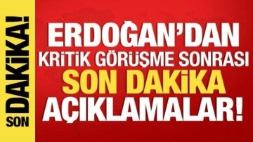 Cumhurbaşkanı Erdoğan'dan önemli açıklamalar