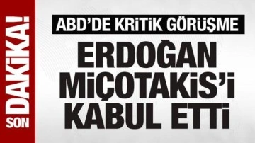 Cumhurbaşkanı Erdoğan, Miçotakis'i kabul etti