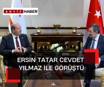  Cumhurbaşkanı Ersin Tatar, TC Cumhurbaşkanı Yardımcısı Yılmaz ile bir araya geldi 