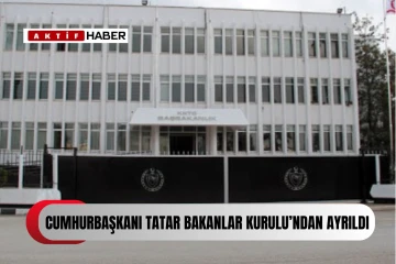 Cumhurbaşkanı Tatar, Bakanlar Kurulu toplantısından ayrıldı.