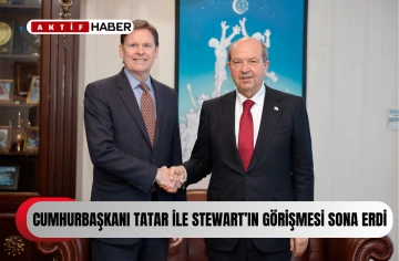  Cumhurbaşkanı Tatar, BMBG Misyon Şefi Stewart’la görüştü