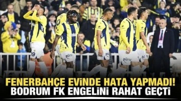 Fenerbahçe evinde hata yapmadı! Bodrum FK engelini rahat geçti