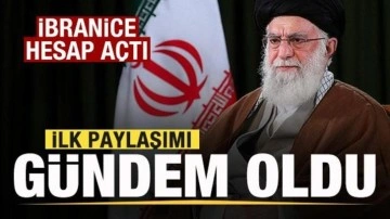 Füzeler İsrail'e çevrildi! Hamaney'den İbranice hesap açtı! İlk paylaşımı gündem oldu