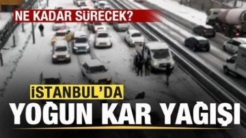 İstanbul'da yoğun kar yağışı! Bir anda beyaza büründü! Kaç gün sürecek? AKOM duyurdu