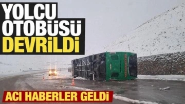 Kahreden haber! Yolcu otobüsü devrildi...Ölü ve yaralılar var