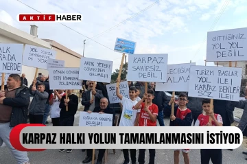  Karpaz halkı, Manastır yolunun tamamlanmasını istiyor...