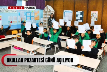 Okullar pazartesi açılıyor...