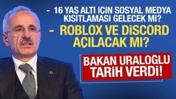 Roblox ve Discord açılacak mı? Bakan Uraloğlu canlı yayında açıkladı