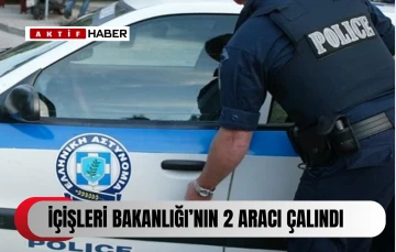 Rum İçişleri Bakanlığı’nın iki resmi hizmet aracı çalındı, biri Pile yakınlarında bulundu