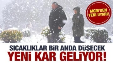 Sıcaklık birden düşecek! Yeni kar yağışı geliyor