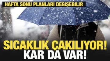 Sıcaklık çakılıyor! Kar yağışı da geliyor