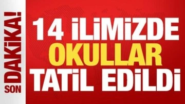 Son dakika: 14 ilimizde okullar tatil edildi