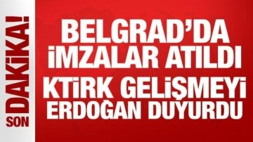 Son Dakika: Belgrad'da imzalar atıldı: Kritik gelişmeyi Erdoğan duyurdu!