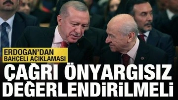 Son Dakika: Cumhurbaşkanı Erdoğan'dan Bahçeli'nin çağrısı hakkında açıklama