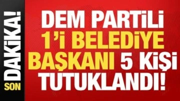 Son dakika: DEM Partili 1'i belediye başkanı toplam 5 kişi tutuklandı!