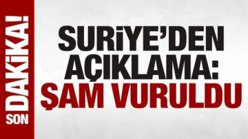 Son dakika: Suriye'den açıklama: Şam vuruldu