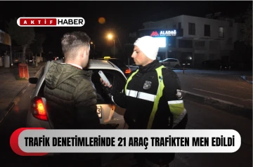  Trafik denetimlerinde 342 sürücü rapor edildi.. 